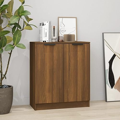 Xichuzi Sideboard Braun Eichen-Optik 60x30x70 cm Holzwerkstoff, Kommode Schlafzimmer, Kommoden & Sideboards, Wohnzimmerschrank, Flur Kommode, Zimmer Möbel - 816984