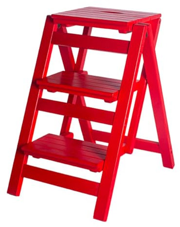 Klappbarer Holzleiter Hocker mit multifunktionalem Design für Gartenpflanzenständer und Blumenständer 3 Stufen