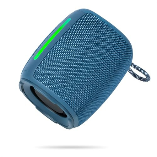 Ibiza - COOLBOX - Enceinte, Baffle Portable sur Batterie regargeable USB-C - Bluetooth, TWS, USB, MicroSD, AUX, Appels Main Libre - Bleu