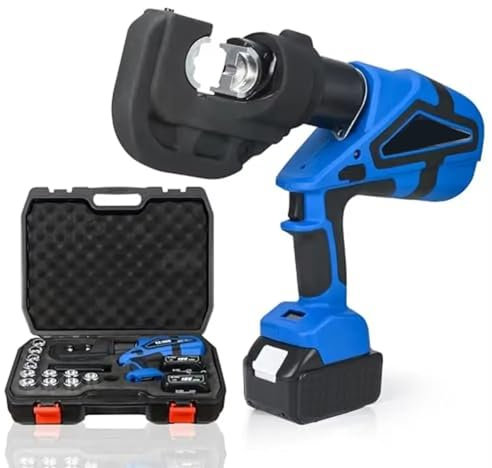 Crimpatrice per Tubi Flessibili Idraulici Da 120 Kn, Con Display Digitale a LED E 13 Stampi, Crimpatura Rapida in 4 Secondi, Forza Di Uscita Massima 120 Kn, Adatta per Uso in Officina E Sul Campo