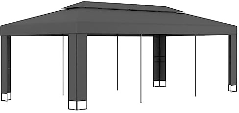Générique Tonnelle avec Toit Double 3x6 m Anthracite,Maison & Jardin,Pelouses & Jardins,Vie en extérieur,Structures extérieures,Auvents & abris,Anthracite,39.1 KG,47953