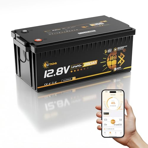 LiFePO4 12V 280Ah Pro Batterie mit EVE-Zellen LF280K-V3 200A BMS | ECER10 CB/IEC 62619，Bluetooth LTP & Selbstheizung Max. 20000 Zyklens für Trolling Motor, Wohnmobil &Solaranlage