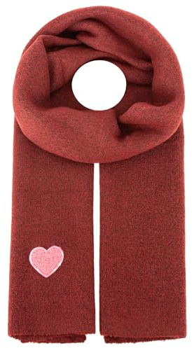 Zwillingsherz Damenschal mit Herz-Patch - Eleganter Schal Freizeitschal Winterschal – Tuch für Frauen Damen Mädchen - Hochwertiger Herbstschal - Frühjahr Herbst Winter