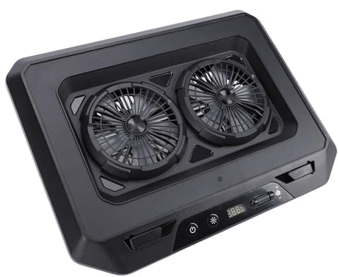Tosuny Almohadilla de Enfriamiento por Computadora Portátil RGB, 2 Turbofans 500 2300 RPM Enfriamiento Rápido 15.6 Enfriador de Laptop de 19 Pulgadas con Modos de Luz de 10 RGB, 6