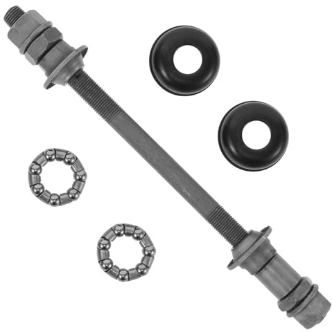 Ciieeo Grey Rear Bicycle Axle 180mm Metal for Mountain Bikes | Rear Axle Kit for Mountain Bike, Bike Rear Axle Replacement, Mountain Bike Accessories