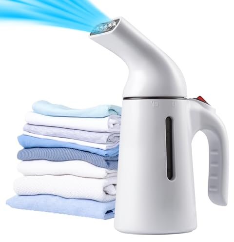 Souvik Ångstrykjärn, ångstrykjärn för kläder med automatisk avstängning, bärbar ångborste för resor och hem, handstrykjärn med 120 ml vattentank, uppvärmning, 700 W (vit)