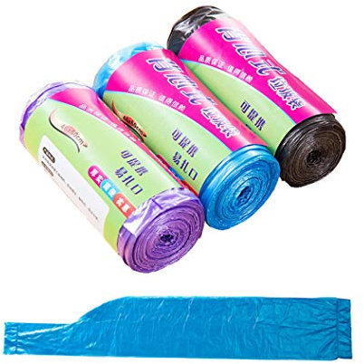 Manico di plastica Portatile Sacchetto Spazzatura immondizia Sacchetti della Spazzatura immondizia pattumiera per Bagno Cucina Soggiorno 10L Multi Colori 100pcs/Pack