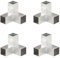 vidaXL 4x Conectores de Postes en Y Soporte Jardín Patio al Aire Libre Estacas Exterior Valla Cerca Separador Metal Galvanizado 71x71mm