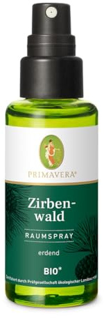 PRIMAVERA Raumspray Zirbenwald bio* 6 x 50 ml - Zirbelkiefer - Aromadiffuser, Aromatherapie - kräftigend - vegan