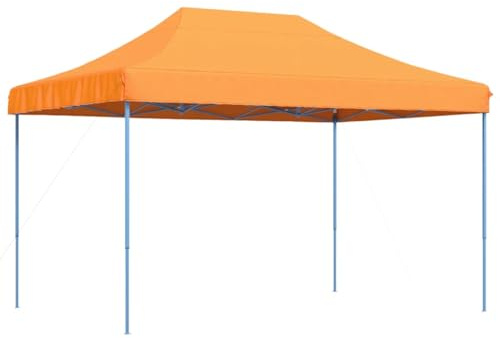 Tente de réception pliable escamotable orange 410x279x315 cm
