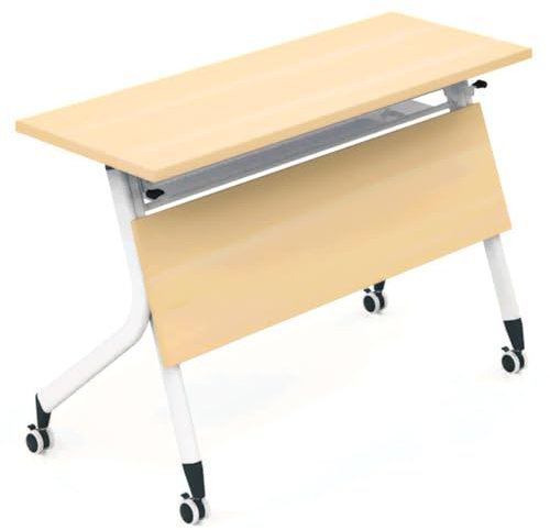 KOOFUR Konferenztisch Moderner Büro-Konferenztisch, Klappbarer Besprechungstisch Mobiler Schulungstisch Flip Top Schulungsseminartisch(63x19.7x29.5in)