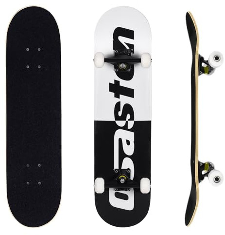ERNAN Skateboard,80 * 20cm pour Adulte/Enfant Fille/Garçon Débutant.Plateau 7 Plis érable Alpin,Roulement ABEC-7,T-Tool Inclus,Skateboard Enfants (Letters)