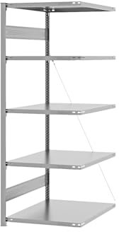 eurokraft | Steckregal | Bauart leicht | einseitig | HxBxT 2000 x 750 x 800 mm | verzinkt | Anbauregal