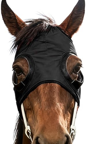 Yonuaret Augenschutz Haube - Atmungsaktive Mesh Blinker mit Luftzirkulation | Augenschutz Für Blinker,für Stalltraining Outdoor Reiten Geschwindigkeitswettbewerb Sport