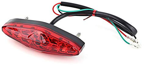 Keenso LED Motorcycle Tail Light, Universal 12V 15 LED Motorcycle Tail Brake Light Rear Stop Lamp Running Taillight Red for Motorcycles, ATV, Dirt Bike, Scooter motorcycle lights
