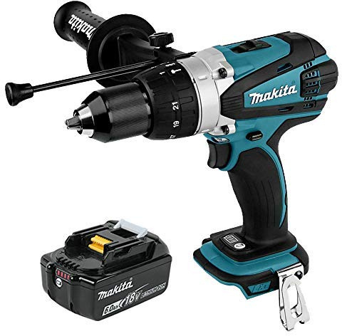 Makita DHP458 18V Compact Combi Drill with 1 x BL1860 6.0Ah Battery