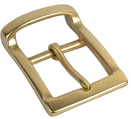 HAORUN Dornschließe aus massivem Messing für Herren, Ledergürtel, Ersatz, zum Aufstecken, 40 mm, 4, Einheitsgröße