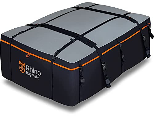 bagmate wasserdichte Dachtasche in Militärqualität, Dachgepäckträger, XXL, 70 m³, mit 4 Türhaken, Reißverschluss/Schnalle, extra Gurt, Schwarze Dachtasche für Autos mit oder ohne Gepäckträger