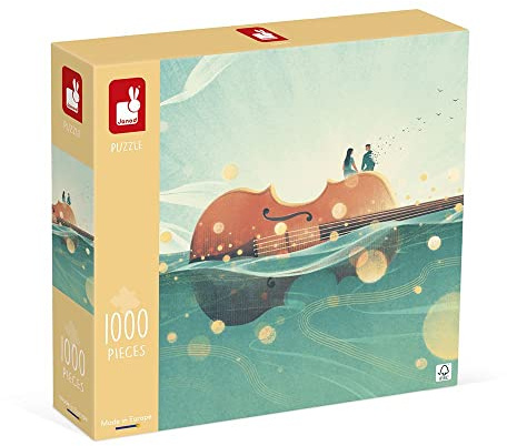 Janod Puzzle 1000 Teile-Romantik auf dem Meer-Für Erwachsene Teenager Kinder FSC-Zertifiziert-ab 9 Jahren, J02513, Multicolored