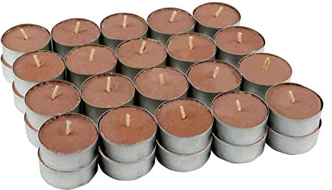 40 Stück Duftkerzen Teelichter Zimtstangen Duft, Braun Duftteelichter Zimtstangen