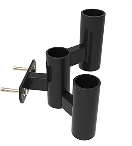 AHDFY Langhantel Halterung Wandmontage, Barbell Bar Rack Halterungen Stahl, Langhantel AblagestäNder Wandhalterung für Olympia stangen Ez-Bars Trap Bars ø 50mm, Mattschwarz,D