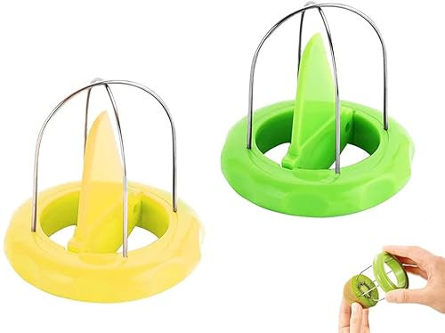 2 Pezzi pelapatate per Kiwi in Acciaio Inossidabile，Utensile per affettare Kiwi，per Fruit Kiwi Mango Pitaya Fruits.