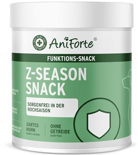 AniForte Z Season Snack für Hunde 300g | Funktionssnack für gesamte Saison, 100% natürlich mit Schwarzkümmel, Kokosöl, Zistrosenkraut, getreidefrei, Monoprotein