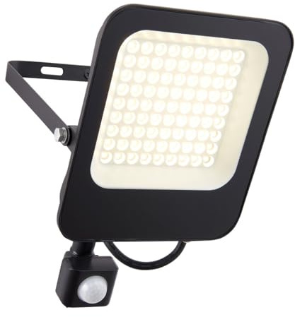 Saxby Guard PIR Override 50W IP65 50W Outdoor Flood Light Matt Black Paint