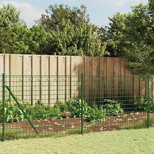 Rantry Drahtzaun mit grünem Flansch, 0,8 x 10 m, Maschendrahtzaun, Drahtspannung, Metallgitter für Pflanzen und Tiere, vielseitig verwendbar, Typ 2 Zaunpaneele