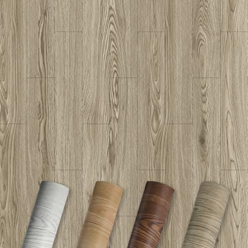 Revêtement de sol vinyle autocollant 60x1000cm Bois brun