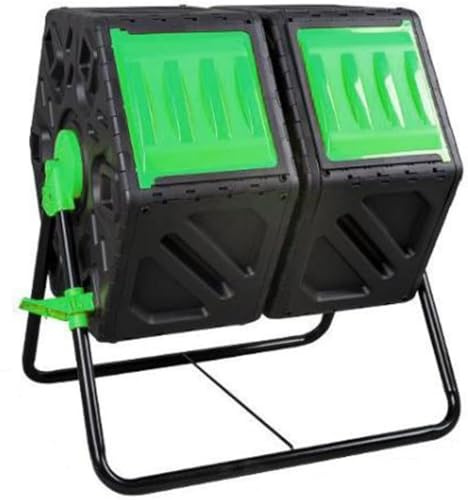 Küchenkompostbehälter, Kompost-Trommeln mit 2 Schiebetüren und Belüftungssystem, Gartenkompostbecher, BPA-frei, Kompostbehälter (Groen)