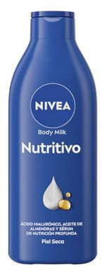 NIVEA Body Milk Nutritivo (1 x 250 ml), latte per il corpo che idrata per 72 ore, crema idratante per il corpo con olio di mandorle e acido ialuronico, per pelli secche