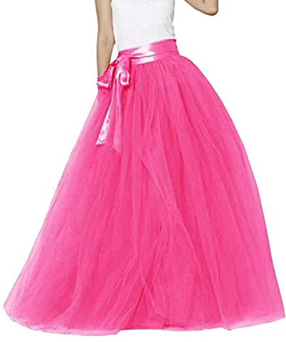 Gonna lunga in tulle, da donna, in tulle, per carnevale, carnevale, con cintura, tutù, costume di carnevale, costume da ballo, maxi gonna in rete