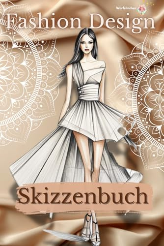 Fashiondesign Skizzenbuch - perfekt für unterwegs als Taschenbuch: Deine kreative Modewelt mit Platz für über 50 Kreationen, Geschenkidee, Modedesign