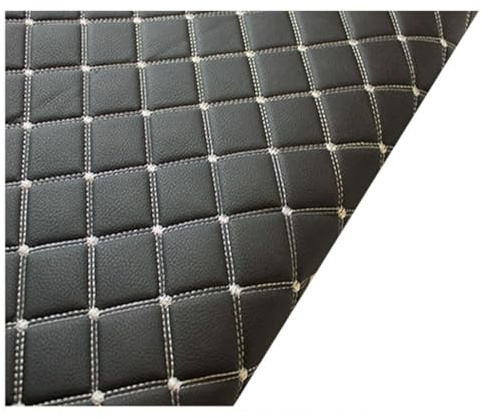 Kunstleder Gesteppt Polsterstoff Kaschiert Meterware MöBelstoff FüR SäMtliche Polsterarbeiten,Autos,Boote,Dekorationen 160 cm Breit 1m Meterware verkauft((Black,1.6x1m)