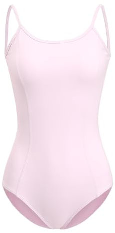 ZYXWVU Ballett Trikot Damen Ärmellos Rückenfrei Tanztrikot Tanzbody Damen, 7273-rosa,S