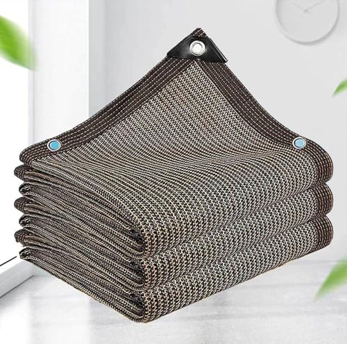 AuMarndi Filet d'ombrage Extérieur Blanc Voile Dombrage Voile Ombrage 6x4 Sable Voiles d'ombrage pour Patio Toile Ombrage Extérieur 3x4 Rectangulaire,brown-5x7m