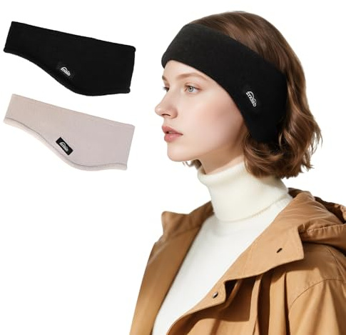 Fleece Ohrenwärmer Stirnband für Damen und Herren – Winter Ohrenschützer Sport-Haarband zum Laufen, Joggen, Wandern, Radfahren und Skifahren