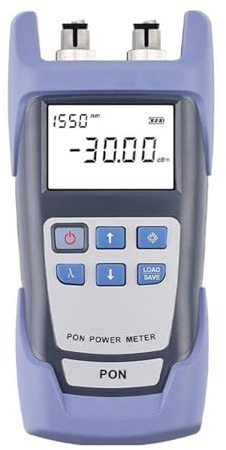 Tester Fibra Ottica, Misuratore di potenza PON in fibra ottica portatile con display Tester di rete PON for FTTX/ONT/OLT 1310/1490/1550Nm