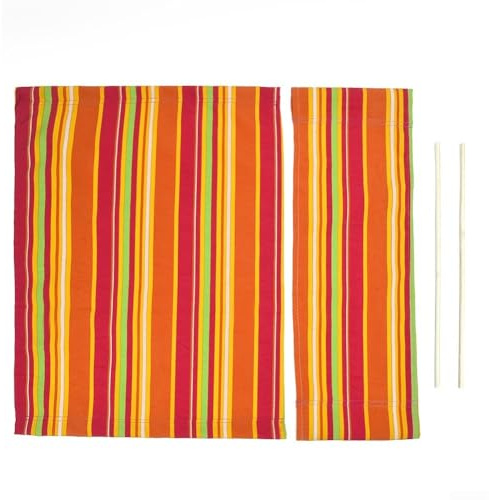 Regiestuhl-Bezug für den Außenbereich, Gartensitz, Ersatz aus Segeltuch für Standard-Klappstühle, Rot, Orange, Schwarz, Weiß, mehrfarbig (mehrfarbig)