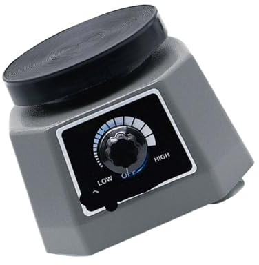 Table vibrante, vibrateur dentaire haute puissance, oscillateur rond en plâtre de petite taille (4 pouces), vibrateur de laboratoire antidérapant(Grey-100W-220V)