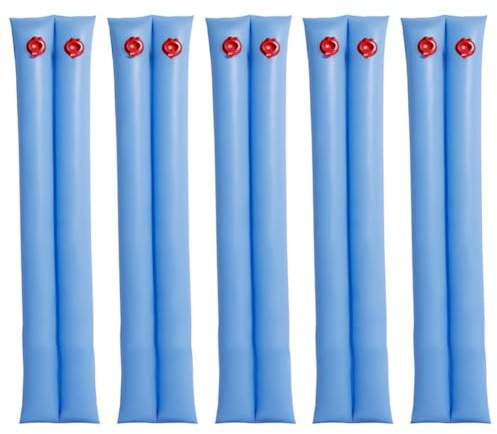LIANFOND Pool Cover Water Weights, 10 Pack 8ft Heavy-Duty Water Bags for In-Ground Above-Ground Pool Covers, Leak-Proof Design for Winter Protection