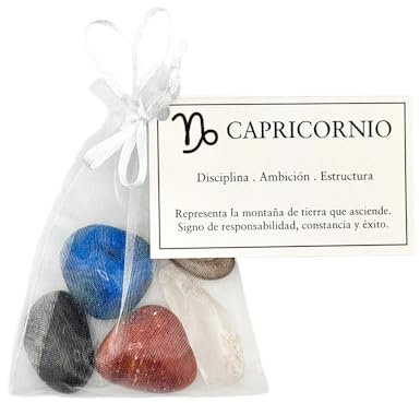 AROMASENSES | Set 5 Minerali Naturali CAPRICORNO | Oroscopo Segno Zodiacale Astrologia | Pietre Burattate