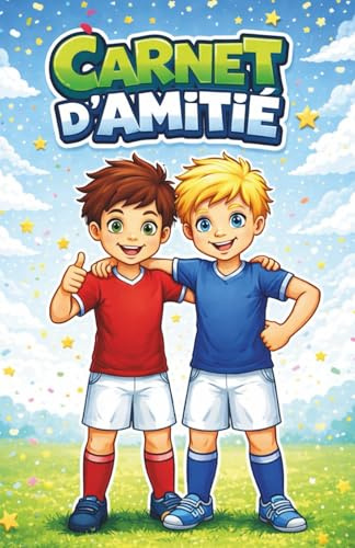 Carnet d’amitié à remplir pour garçons – Journal d’amis avec coloriages, souvenirs, messages et jeux – 18 amis, 4 pages chacun – 80 pages: Ce carnet ... confiance en soi, l’amitié, l’entraide et l