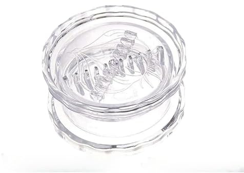 Transparent Garlic Press, 2-in-1 Manual Garlic Mincer with Container, Easy Clean Spiral Crusher for Ginger, Herb, No Mess Garlic Chopper