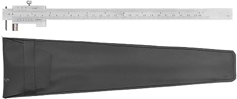 Adfaga Calibrador Vernier profesional de acero inoxidable, herramienta de medición de 0 250 mm con aguja de trazado de carburo para trabajos de metales, carpintería e ingeniería, m