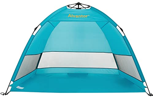 Alvantor® Beach Tent Coolhut Plus Beach Umbrella, Portable Camping Hiking Canopy Easy Set Up Light Weight Windproof Stable 2-3 Person, Teal, 79” x 47” x 53”, (7012)