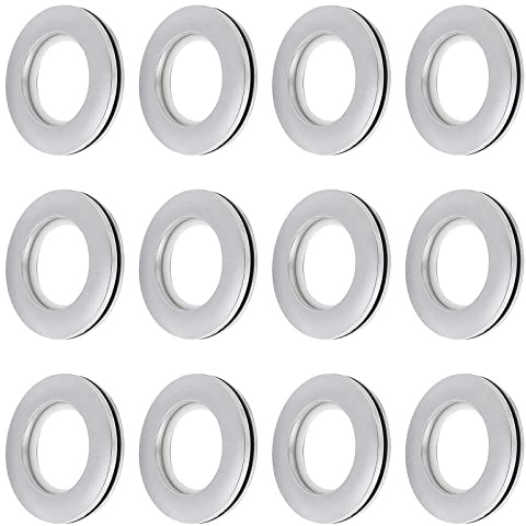 INCREWAY Ösen Scheiben, 16 Stücke ABS-Kunststoff Stoffoesen Ösenzange Set Gardinen Zubehoer für 42mm Stoffloch Kein Zusätzliches Werkzeug Erforderlich