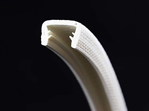 SMI-Kantenschutzprofil KS13-16W für 13-16mm PVC mit Stahleinlage Weiß selbstklemmend ohne Kleber - Kantenschutz, Kederprofil, Kantenprofil, Kantenschutzleiste für Bleche, Platten (5 m)