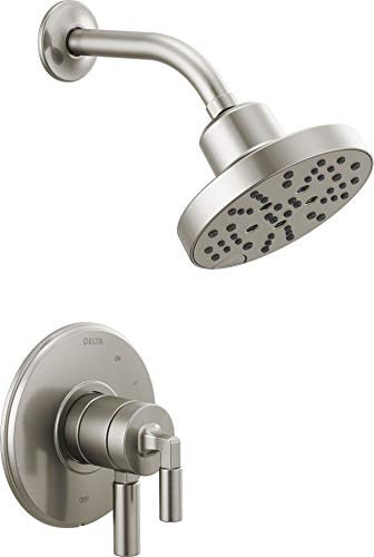 Delta T17248-SS Delta T17248 Bowery Monitor 17 Series Dual Function Pressure Balanced Shower Only with Integrated Volume Control - Less Rough-In Valve